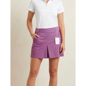 Marie Valois Skort Women 6 Purple Zig Zag Chevron Golf Tennis Mini Skirt